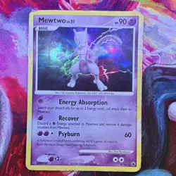 Pokemon Mewtwo Majestic Dawn 9/100 English Holo Rare 2008 Basic 90 HP Card - Image 1
