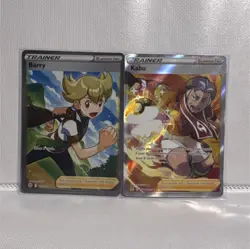 Pokemon TCG Trainer Supporter - Barry & Kabu Card Lot Foil Regular English - Image 1