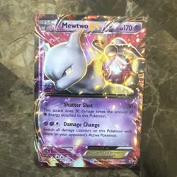 Pokemon Mewtwo EX Holo Black Star Promo Card XY107 XY - Image 1