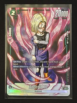 Dragon Ball Super Card Game Android 18 SR Alt Art Foil Card - Image 1