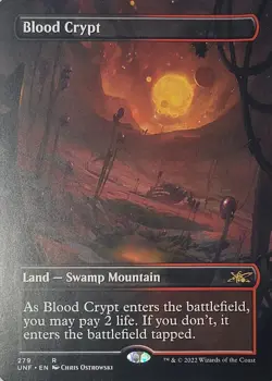 MTG - Blood Crypt - Borderless Unfinity Rare Land Regular 279 2022 Ostrowski - Image 1