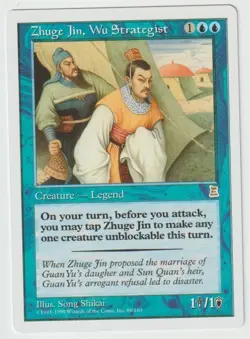 MAGIC THE GATHERING ZHUGE JIN, WU STRATEGIST 3 KINGDOMS EDITION MINT/NEAR MINT - Image 1