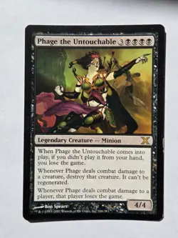 10th Edition MTG Rare Phage the Untouchable Magic The Gathering Black - Image 1