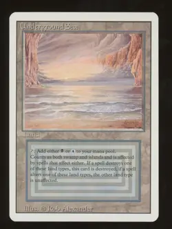 #1 1993 MTG Magic The Gathering Revised Edition Underground Sea - Image 1