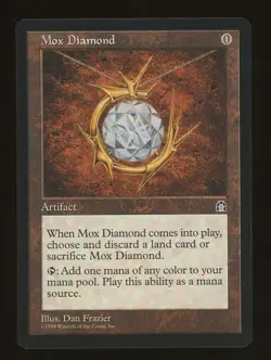 1998 MTG Magic The Gathering Stronghold Mox Diamond - Image 1
