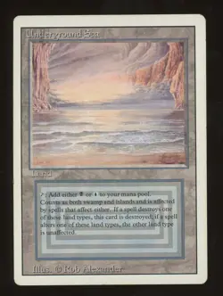 #2 1993 MTG Magic The Gathering Revised Edition Underground Sea - Image 1