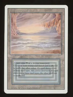 #3 1993 MTG Magic The Gathering Revised Edition Underground Sea - Image 1
