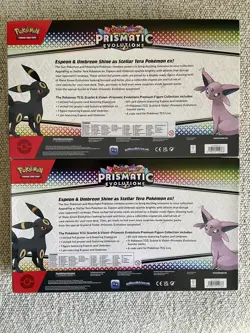 Pokemon TCG Scarlet & Violet 2x Prismatic Evolutions Premium Figure Collection - Image 2