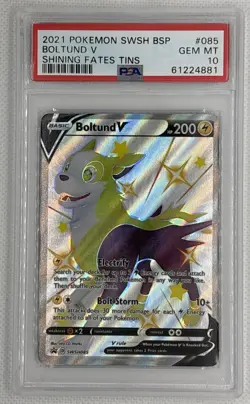 2021 Pokemon SWSH BSP Boltund V #85 Shining Fates Tins PSA 10 Gem Mint 🌶🥵 - Image 1