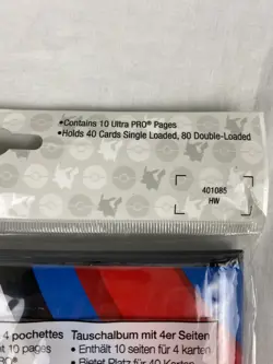 Ultra Pro 4 Pocket Portfolio Great Ball 10 Pages Holds 80 Cards Pokemon TCG 2016 - Image 3