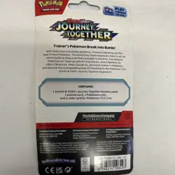 Pokemon TCG Journey Together Booster Pack Scraggy Promo Card & Coin - Sealed - Image 2