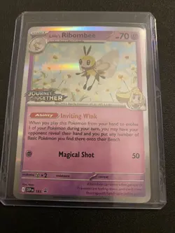 Pokemon Lillie's Ribombee 183 Promo Scarlet & Violet W/ Sleeve and Top Loader - Image 1