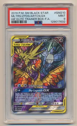 PSA 9 Pokemon Black Star Promo Moltres & Zapdos & Articuno GX #SM210 MINT! - Image 1