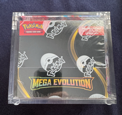 Pokemon TCG Mega Evolution Base Set Enhanced Booster Box In Acrylic Case - Image 1