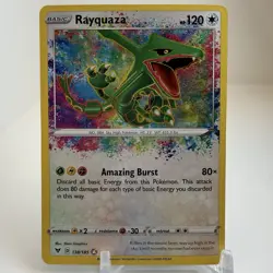 Rayquaza 138/185 (NM) - SWSH04: Vivid Voltage - Amazing Rare - Pokemon TCG - Image 2