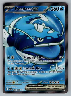 Dondozo ex Ultra Rare SV10: Destined Rivals 211/182 Pokemon NM - Image 1