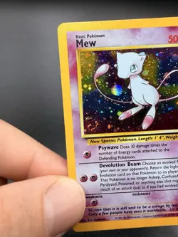 2000 Pokemon Mew #9 Black Star Promo League Holo LP Swirl-f - Image 2
