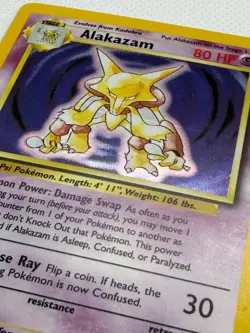 Alakazam 001/102 Base Set Holo Pokemon - Image 4