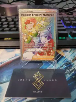 Pokemon Breeder's Nurturing 195/189 - Darkness Ablaze Secret Rare - Poke TCG NM - Image 1