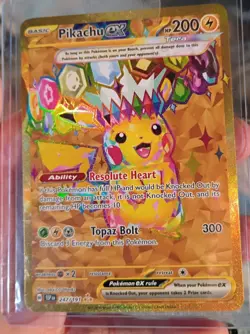 Pokemon Hyper Rare "Gold" Pikachu EX 247/191 - Image 1