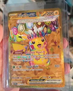 Pokemon Hyper Rare "Gold" Pikachu EX 247/191 - Image 2