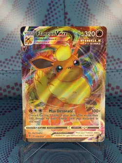 Flareon VMAX 018/203 Evolving Skies Ultra Rare Full Art Holo Pokemon TCG 2021 NM - Image 1