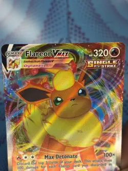 Flareon VMAX 018/203 Evolving Skies Ultra Rare Full Art Holo Pokemon TCG 2021 NM - Image 2