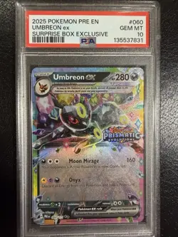 Pokemon Prismatic Evolutions Surprise Box Exclusive Umbreon ex 060/131 PSA 10 - Image 1