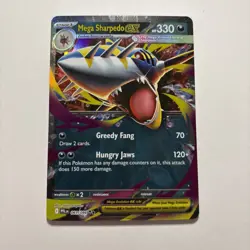 Pokemon TCG Mega Sharpedo Ex Double Rare Holo 061/094 - Image 1