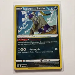 Pokemon TCG Radiant Hisuian Sneasler Sword & Shield - Lost Origin 123/196 NM - Image 1