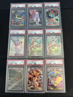 Pokemon TCG PSA Graded 9x Slabs Lot - Image 1