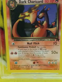 Pokemon Team Rocket Set 2000 Dark Charizard 21/82 Ace Graded 6 EX-MT - Image 3