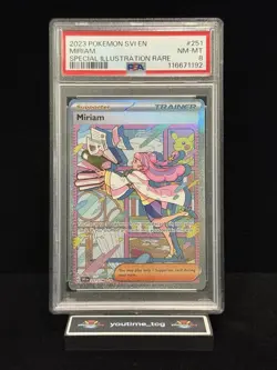 2023 Pokemon Svi En-Scarlet & Violet Special Illustration Rare Miriam #251 PSA 8 - Image 1