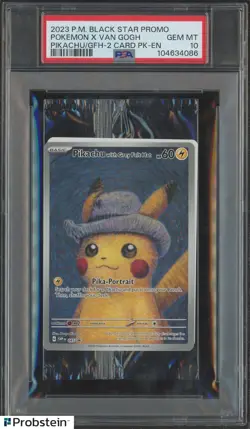 Pokemon Pikachu with Grey Felt hat Van Gogh 085 Graded Sealed Promo PSA 10 - Image 1