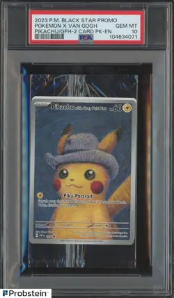 Pokemon Pikachu with Grey Felt hat Van Gogh 085 Graded Sealed Promo PSA 10 - Image 1