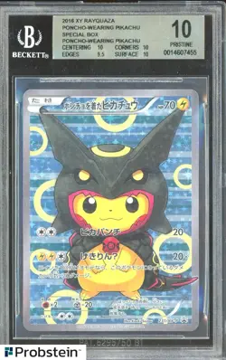 2016 Pokemon XY Rayquaza Poncho Wearing Pikachu Special Box BGS 10 PRISTINE - Image 1