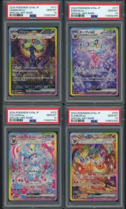 Lot (10) 2025 Pokemon SV8a JPN Eeveelutions Set SAR Sequential PSA 10 w/ Umbreon - Image 1