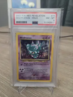 2001 POKEMON NEO REVELATION #11 MISDREAVUS-HOLO PSA 8 - Image 1