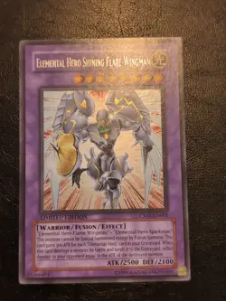 Yu-Gi-Oh! SECRET RARE ELEMENTAL HERO SHINING FLARE WINGMAN CT03-EN004 NM/VLP - Image 1