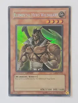 Yugioh Elemental Hero Wildheart GSE-EN001 Secret Rare Limited Edition - Image 1