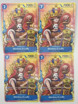 X4 Monkey.D.Luffy (2nd Anniversary Stamped Promo) P-043 One Piece LP NM English - Image 1