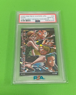 2020 ONE PIECE WAFERS JPN THE WORST GENERATION ON THE MOVE #24 NAMI PSA 10 - Image 1