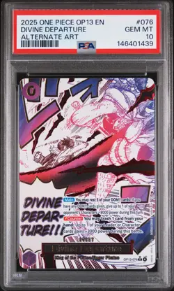 2025 ONE PIECE OP13-CARRYING ON HIS WILL ALTERNATE ART DIVINE DEPARTURE PSA 10 - Image 1