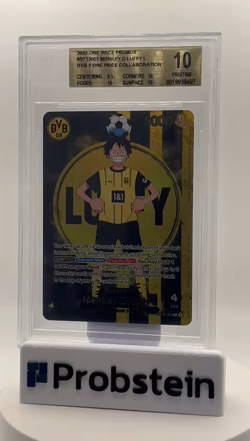 2025 ONE PIECE PROMOS BVB X ONE PIECE MATCH DAY 2025 #003 MONKEY D. LUFFY BGS 10 - Image 2