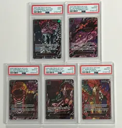 Lot (5) PSA 10 Five Elders Demon God Pack One Piece Sequential PSA 10 - 9 Set - Image 1