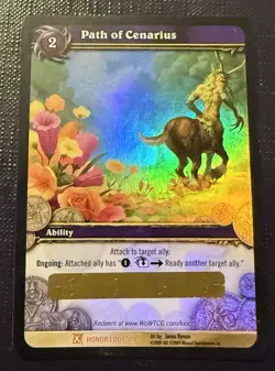 World of Warcraft TCG WOW Path of Cenarius Loot Card Foil Unscratched - Image 1