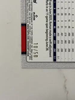 2026 Topps Celebration S.1 Roman Anthony RC Rookie GOLD FOIL AUTO #’d 10/50 - Image 3