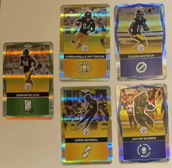 2025 UNO Elite NFL Steelers Lot of 5 Foil Cards Warren, Boswell, Patterson - Image 1