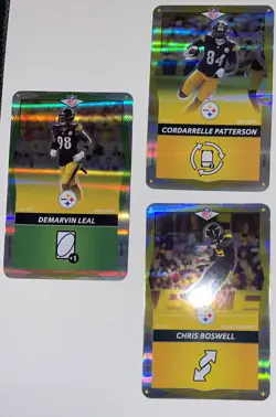 2025 UNO Elite NFL Steelers Lot of 5 Foil Cards Warren, Boswell, Patterson - Image 2