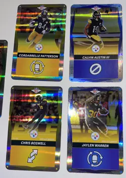 2025 UNO Elite NFL Steelers Lot of 5 Foil Cards Warren, Boswell, Patterson - Image 3